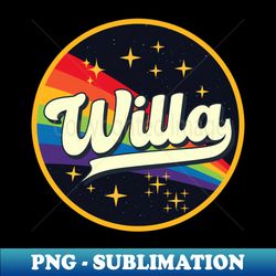 Willa  Rainbow In Space Vintage Style - Professional Sublimation Digital Download - Unleash Your Creativity