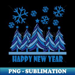 Happy New Year 2024 Tree Snowflakes - Exclusive PNG Sublimation Download - Spice Up Your Sublimation Projects