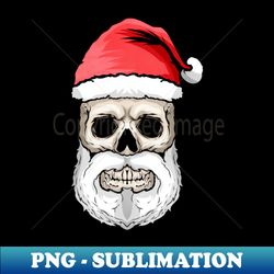 skull santa hat and beard christmas halloween hallowxmas - creative sublimation png download - transform your sublimation creations