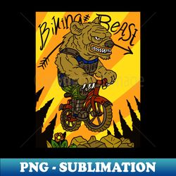 biking bear mountain biker beast action sports - Premium PNG Sublimation File - Unlock Vibrant Sublimation Designs