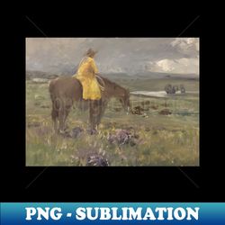 yellow rider oil on canvas - exclusive png sublimation download - capture imagination with every detail