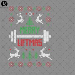 merry liftmas ugly christmas sweater fitness lover christmas gift png, christmas png dowload