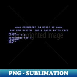 Commodore 64 - C64 - Boot Screen - Version 2 - PNG Transparent Digital Download File for Sublimation - Spice Up Your Sublimation Projects