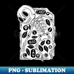 Skeleton Halloween Tombstone - PNG Transparent Sublimation File - Perfect for Sublimation Mastery