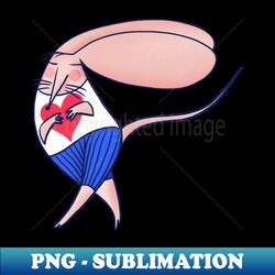 Cute mouse in love dancing on mainly yellow background - Retro PNG Sublimation Digital Download - Transform Your Sublimation Creations