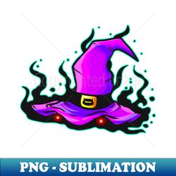 Evil Witches Hat With Glowing Eyes For Halloween - Creative Sublimation PNG Download - Unleash Your Creativity