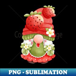 Cute Strawberry Fruit Gnome - Creative Sublimation PNG Download - Perfect for Personalization