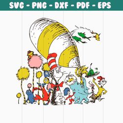 Funny Dr Seuss Characters SVG Graphic Design File