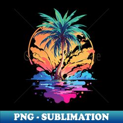 color splash tropical escape - exclusive png sublimation download - perfect for personalization