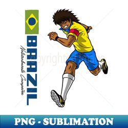Animation Brazilian player style in world cup qatar 2022 - PNG Transparent Sublimation File - Perfect for Creative Projects