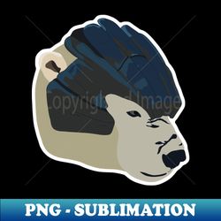 armored bears head - retro png sublimation digital download - perfect for creative projects