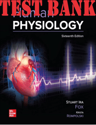 TEST BANK for Human Physiology 16th Edition by Stuart Fox and Krista Rompolski. (Complete 20 Chapters _Q&A)