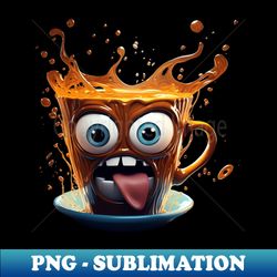 Crazy Coffee Cup Face - Digital Sublimation Download File - Capture Imagination with Every Detail