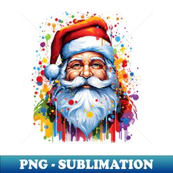 Colorful Santa Claus - Vintage Sublimation PNG Download - Unleash Your Inner Rebellion