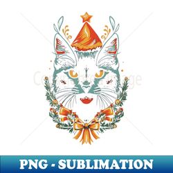 merry christmas with this cute black cat - Special Edition Sublimation PNG File - Perfect for Sublimation Mastery