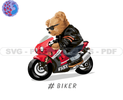 Harley Biker Bear, Motorbike Svg  PNG, Harley Logo, Skull SVG Files, Motorcycle Tshirt Design, Motorbike Svg 140