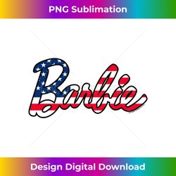 barbie american flag logo long sl - classic sublimation png file - crafted for sublimation excellence