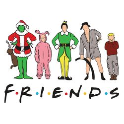Christmas Movie Friends Svg, Friends Christmaspng, Characters Friends Svg, Merry Friendsmas Svg, Instant download