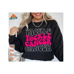 Tackle Cancer Svg, Breast Cancer Awareness Svg, Football Cancer Svg, Fight Cancer Svg, Tackle Breast Cancer Svg, Breast Cancer Shirt Svg