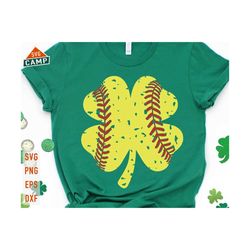 Softball Distressed Shamrock Svg, St Patricks Day Svg, St Pattys Day Svg, Shamrock Svg, Funny Softball Shirt, St Patricks Day Shirt