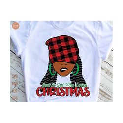 Just A Girl Who Loves Christmas Svg, Merry Christmas Svg, Christmas Black Woman Svg, African American Christmas Svg, Chrisrmas Afro girl Svg