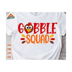 Gobble Squad Svg, Thanksgiving Svg, Turkey Face Svg, Kids Fall Svg, Gobble Gobble Svg, Thanksgiving Turkey Svg, Thanksgiving Shirt Svg