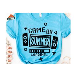 Game On Summer SVG, Summer Video Game Svg, Last day of school, Funny Gamer Quote Svg, End of School Svg, Boys Summer Vacation Shirt