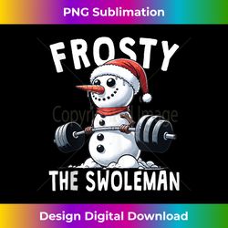Frosty The Swoleman Funny Gym Christmas Tank T - Innovative PNG Sublimation Design - Animate Your Creative Concepts