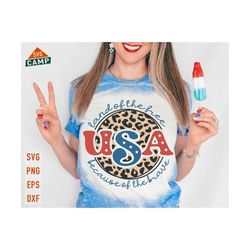 USA Land Of The Free Because Of The Brave svg, Fourth of July svg, 4th of July svg, Patriotic svg, Independence Day svg, 4th of July shirt