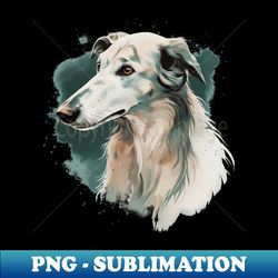 Borzoi - Vintage Sublimation PNG Download - Perfect for Creative Projects