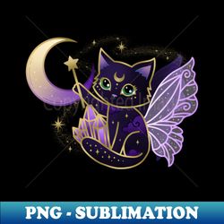 Stay Connected to your Magic Crystal Cat - High-Quality PNG Sublimation Download - Capture Imagination with Every Detail