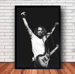 Chris Cornell Music Poster Canvas Wall Art Family Decor, Home Decor,Frame Option
