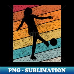 Female Soccer Football Outdoor Sports Retro Sunset Design - PNG Transparent Sublimation Design - Boost Your Success with this Inspirational PNG Download