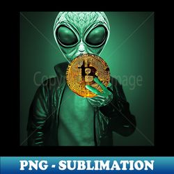 Alien Bitcoin Collectors Mars Invasion - Instant Sublimation Digital Download - Unleash Your Creativity