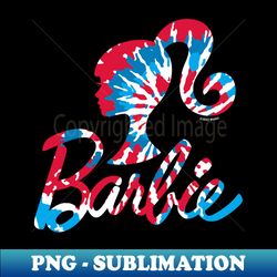 barbie - americana tie dye logo long sl - unique sublimation png download - enhance your apparel with stunning detail