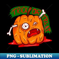Spooky Pumpkin Trick or Treat - Creative Sublimation PNG Download - Add a Festive Touch to Every Day
