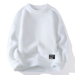 Christmas Casual Men's Round Neck Sweater Solid