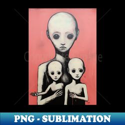 Alien Mother Sci-Fi Painting Tee Extraterrestrial Visions - Signature Sublimation PNG File - Unlock Vibrant Sublimation Designs