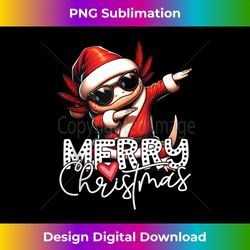 Dabbing Santa for Axolotl Lover Boys Girls Merry Christmas Tank - Artisanal Sublimation PNG File - Chic, Bold, and Uncompromising