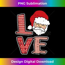 Love Santa Claus Christmas Cute X-Mas Holiday Pat - Bohemian Sublimation Digital Download - Elevate Your Style with Intricate Details