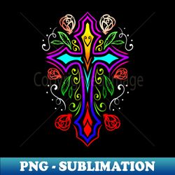 Day Of The Dead Cross Dia De Los Muertos - High-Resolution PNG Sublimation File - Defying the Norms