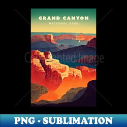 Grand Canyon National Park Retro - High-Resolution PNG Sublimation File - Vibrant and Eye-Catching Typography