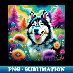 Alaskan Malamute - PNG Transparent Digital Download File for Sublimation - Enhance Your Apparel with Stunning Detail