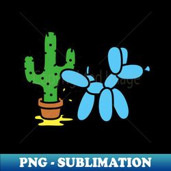 balloon dog and cactus balloon artist balloon animal twister - png transparent digital download file for sublimation - perfect for personalization