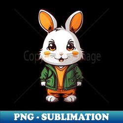 Cute Rabbit in Clothing - Stylish Sublimation Digital Download - Capture Imagination with Every Detail