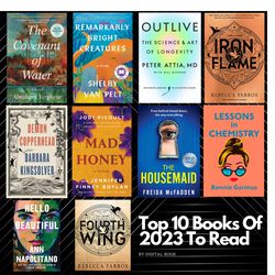 The Covenant of Water, Lessons in Chemistry, Demon Copperhead, Hello Beautiful,Outlive, Top 10 Books To Read In 2023