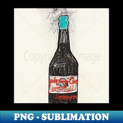 Wine bottle drawing - Vintage Sublimation PNG Download - Defying the Norms