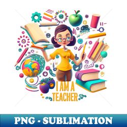 I Am A Teacher - Stylish Sublimation Digital Download - Perfect for Sublimation Mastery