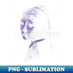 ghost Girl with a pearl earring ultraviolet refined halloween aesthetic - Premium Sublimation Digital Download - Revolutionize Your Designs