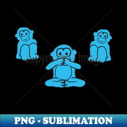 white and blue monkey pattern - high-quality png sublimation download - vibrant and eye-catching typography